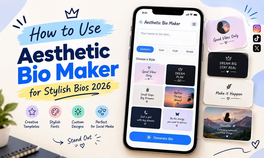How to Use Aesthetic Bio Maker